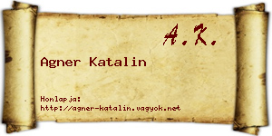 Agner Katalin névjegykártya