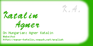 katalin agner business card